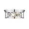 Z-Lite Clarion 3 Light Flush Mount, Polished Nickel & Inner Clear Water & Outer Clear 493F3-PN - alternate 5